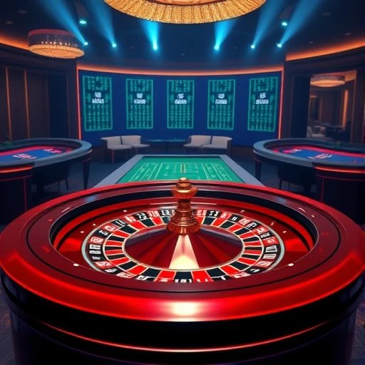 Live baccarat dealer and betting layout