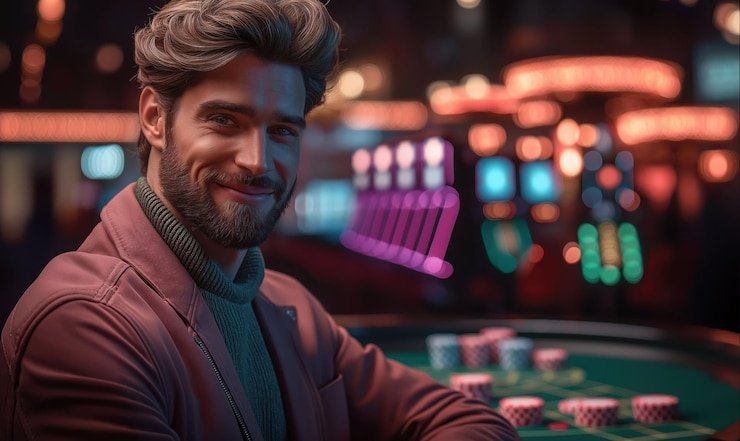 Live Sic Bo table with three dice and dealer on gamingjitu
